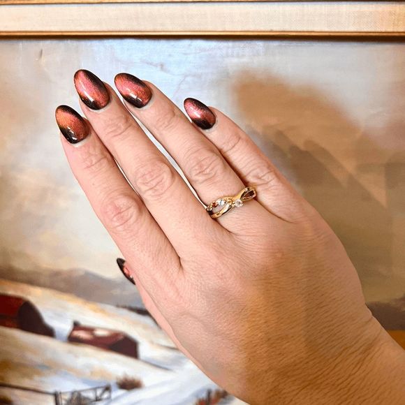 Natural Multi-Gemstone Infiniti Ring Size 7.5 - Picture 3 of 9